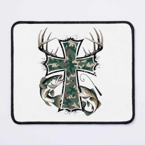 Item preview, Camo Cross Fishing Hunting Antlers Design designed and sold by BaddieNz.