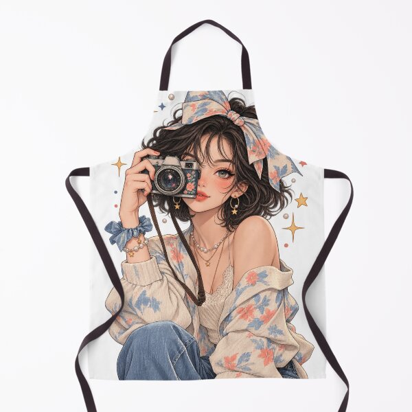 Item preview, Kawaii Camera Girl – Cottagecore Aesthetic Vintage Camera Art – Cute Fashion T-Shirt designed and sold by @SHINTOSARTSTORE.