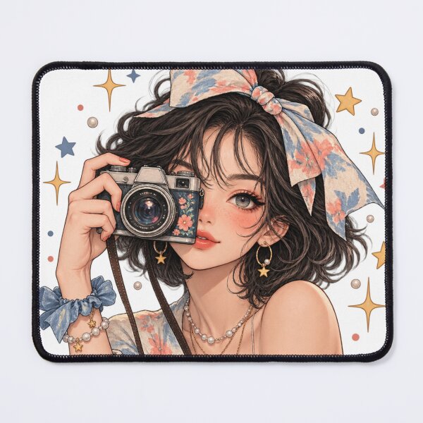 Item preview, Kawaii Camera Girl – Cottagecore Aesthetic Vintage Camera Art – Cute Fashion T-Shirt designed and sold by @SHINTOSARTSTORE.