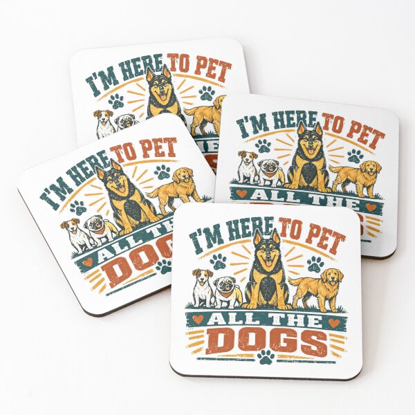 Item preview, I'm Here To Pet All The Dogs Dog Lover Pet Owner Canine Fan designed and sold by Star3NowForMe.