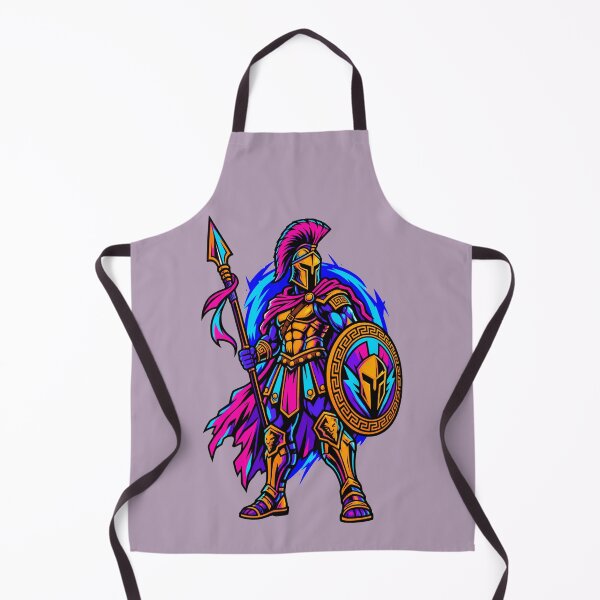 Item preview, Neon Retro Ancient Greek Warrior designed and sold by KungPowUnicorn.