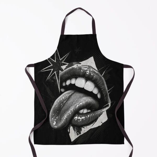 Item preview, Grunge Pop Art Lips – B&W Halftone Drip Mouth Art – Edgy Streetwear T-Shirt Print designed and sold by @SHINTOSARTSTORE.