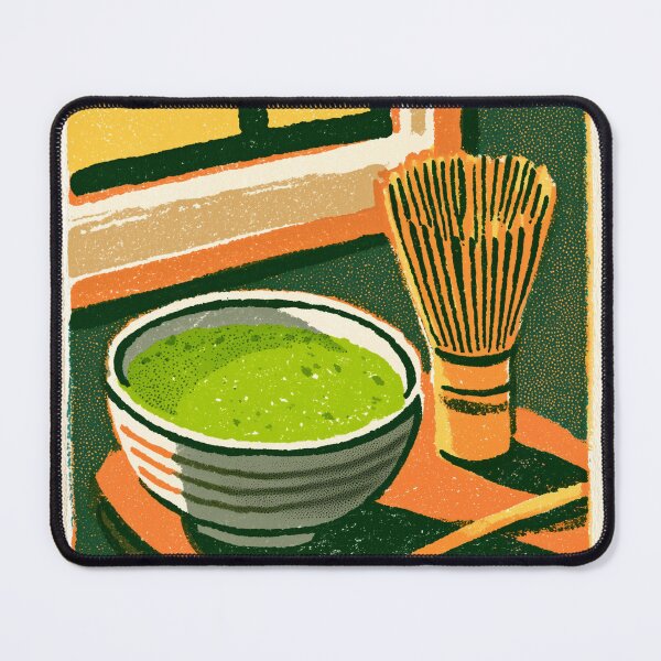 Item preview, Matcha Bowl and Bamboo Whisk | Vintage Japanese Retro Cafe Poster | Japandi Wall Art designed and sold by NodeArchitects.