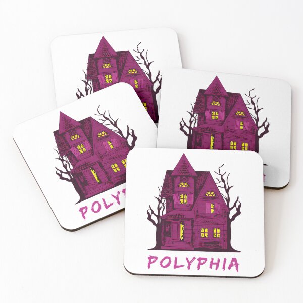 Artikelvorschau, Polyphia-Merchandise, Polyphia-Band mit einem gruseligen Spukhaus entworfen und verkauft von allaso-gan.