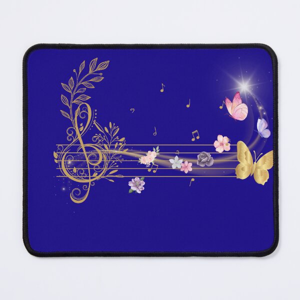 Item preview, Symphony of Butterflies - Arteis | Golden Treble Clef and Watercolor Flowers designed and sold by Diseño que alegran tu día.