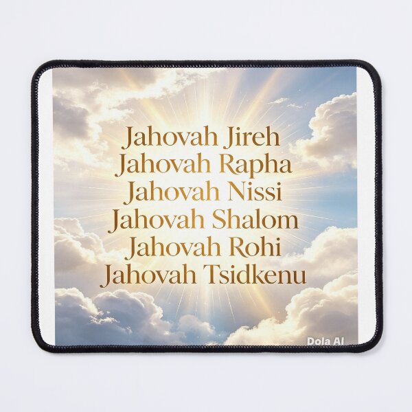 Item preview, The Names of God — Jehovah Jireh Rapha Nissi Shalom Rohi Tsidkenu designed and sold by Hope for Uganda.