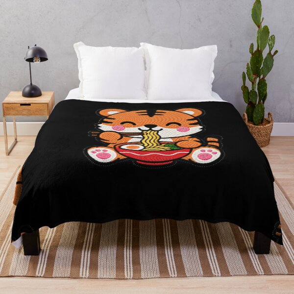 Item preview, Cute Tiger Cooking Noodles Kawaii Embroidery Patch designed and sold by ColorSplash123.