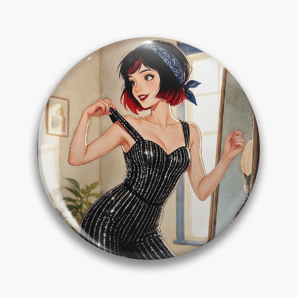 Item preview, Retro Disco Jumpsuit Vintage 70s Flare Anime Art designed and sold by Hen-C-Art.