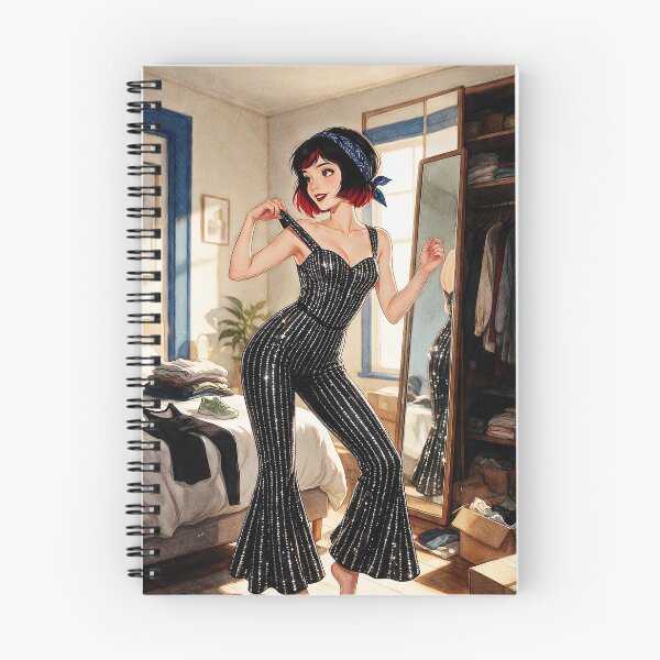 Item preview, Retro Disco Jumpsuit Vintage 70s Flare Anime Art designed and sold by Hen-C-Art.