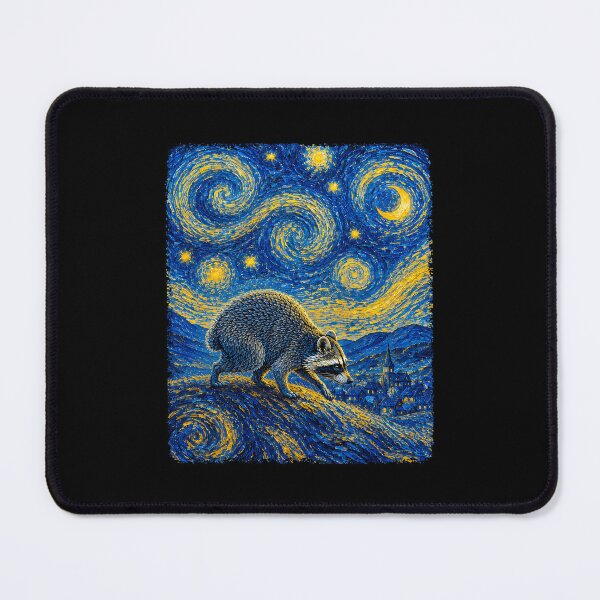 Item preview, Jimothy Raccoon Starry Night Van Gogh Art Seattle Meme designed and sold by haris-rana-wren.