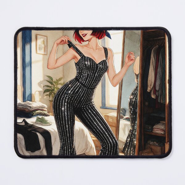 Item preview, Retro Disco Jumpsuit Vintage 70s Flare Anime Art designed and sold by Hen-C-Art.