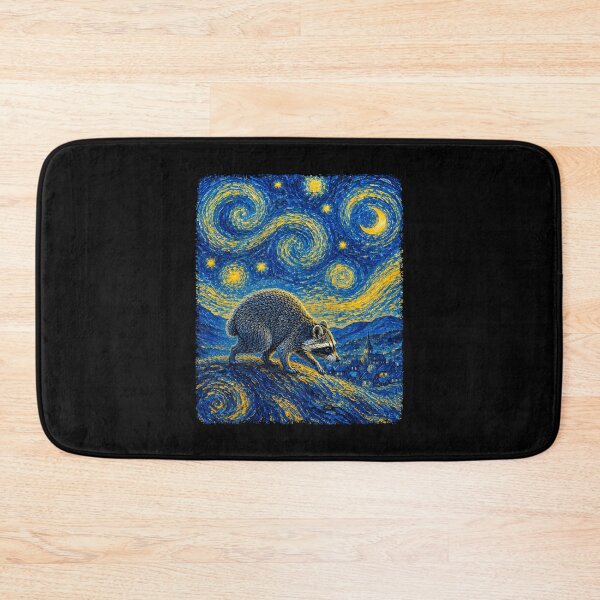 Item preview, Jimothy Raccoon Starry Night Van Gogh Art Seattle Meme designed and sold by haris-rana-wren.