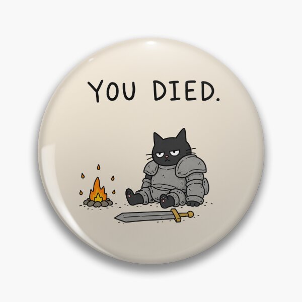 Item preview, You Died Dark Souls Cat designed and sold by MonkiFlipp.