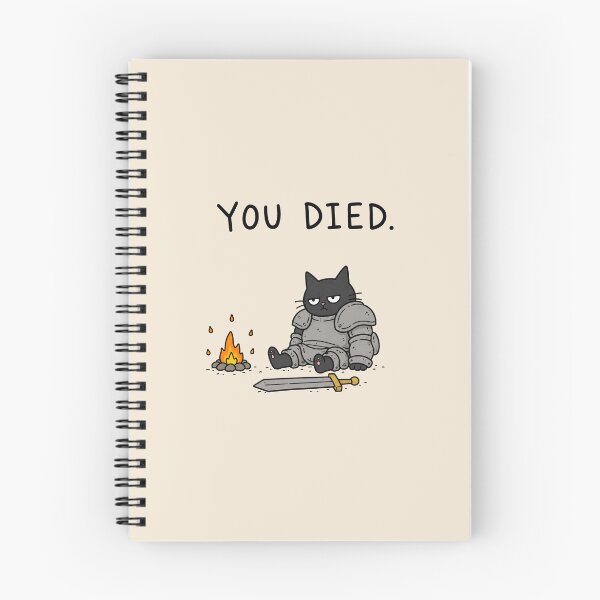 Item preview, You Died Dark Souls Cat designed and sold by MonkiFlipp.
