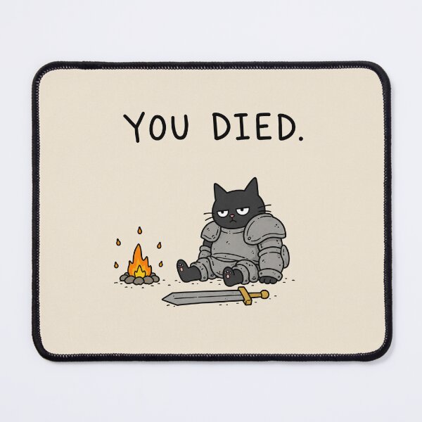 Item preview, You Died Dark Souls Cat designed and sold by MonkiFlipp.
