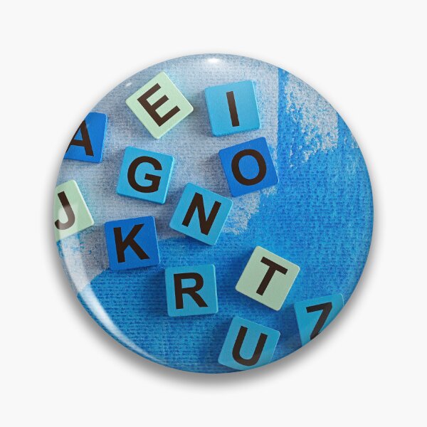 Item preview, Colorful Alphabet Tiles on Blue Canvas designed and sold by sneidere9dace.
