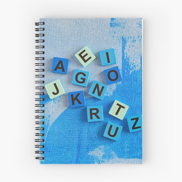 Item preview, Colorful Alphabet Tiles on Blue Canvas designed and sold by sneidere9dace.