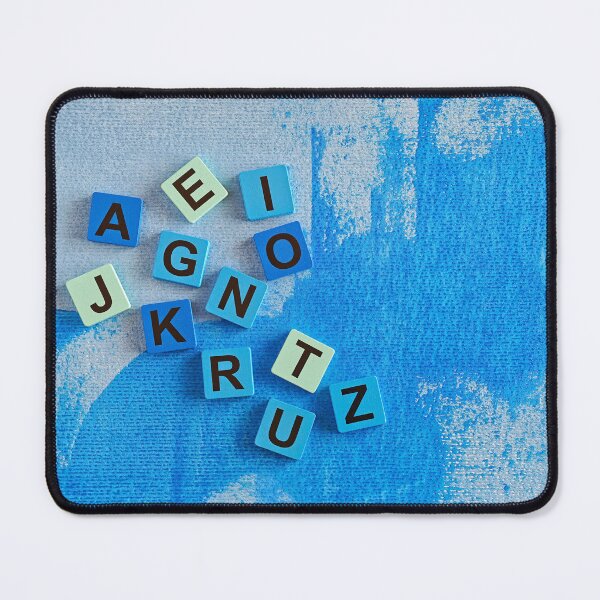 Item preview, Colorful Alphabet Tiles on Blue Canvas designed and sold by sneidere9dace.