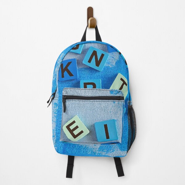Item preview, Colorful Alphabet Tiles on Blue Canvas designed and sold by sneidere9dace.