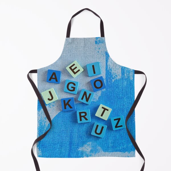 Item preview, Colorful Alphabet Tiles on Blue Canvas designed and sold by sneidere9dace.