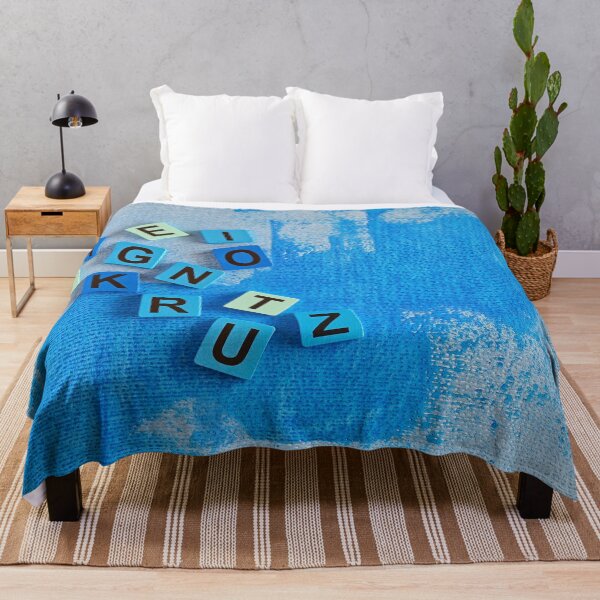 Item preview, Colorful Alphabet Tiles on Blue Canvas designed and sold by sneidere9dace.
