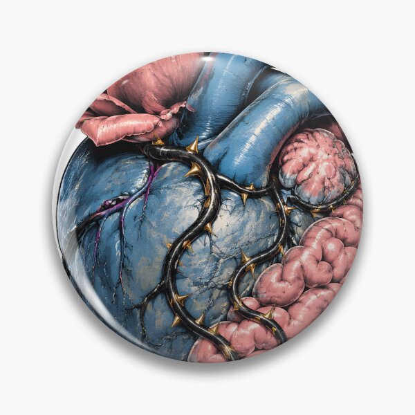 Item preview, Anatomical Heart Rose Thorn Brain designed and sold by sanam wagle.