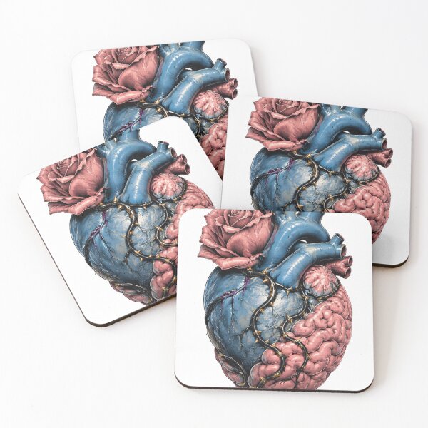 Item preview, Anatomical Heart Rose Thorn Brain designed and sold by sanam wagle.