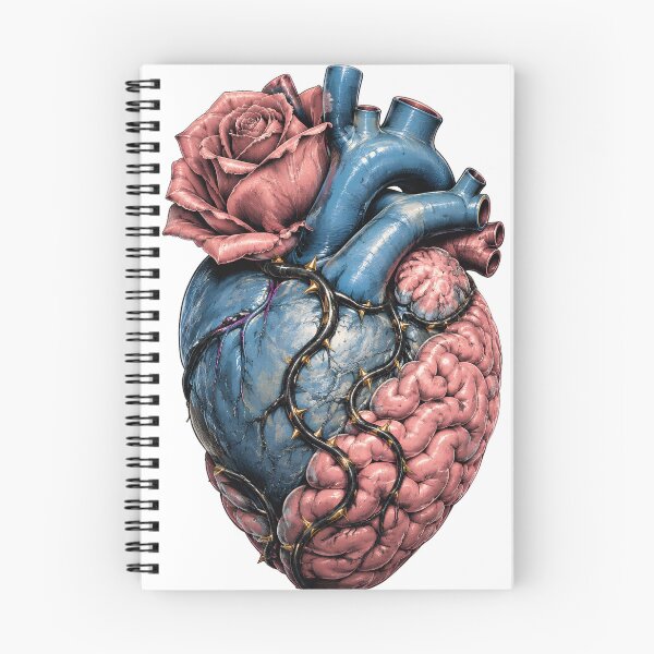 Item preview, Anatomical Heart Rose Thorn Brain designed and sold by sanam wagle.
