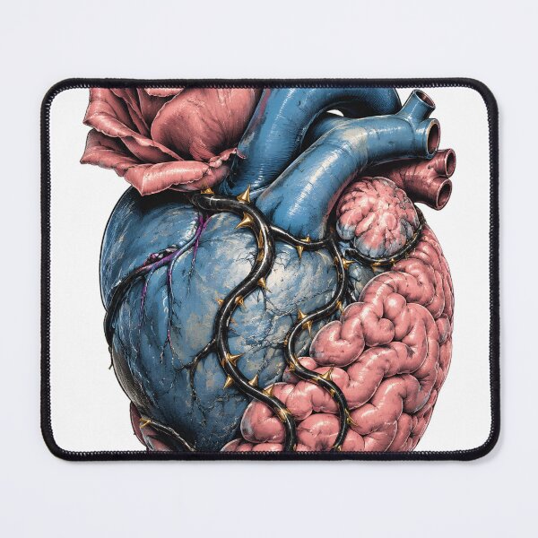 Item preview, Anatomical Heart Rose Thorn Brain designed and sold by sanam wagle.