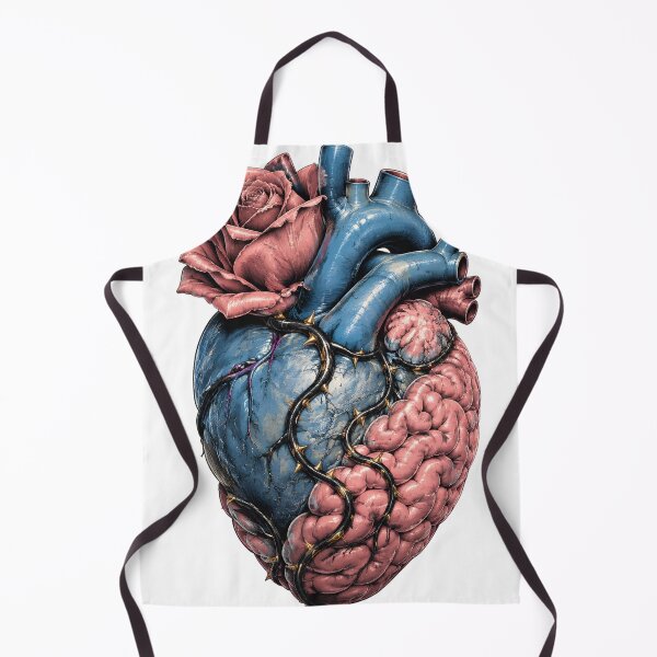 Item preview, Anatomical Heart Rose Thorn Brain designed and sold by sanam wagle.