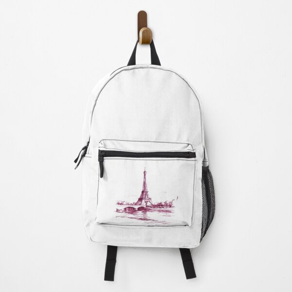 Item preview, Eiffel Tower Paris France Pink Sketch – Romantic Paris Travel Art designed and sold by Ramona-Gliga.