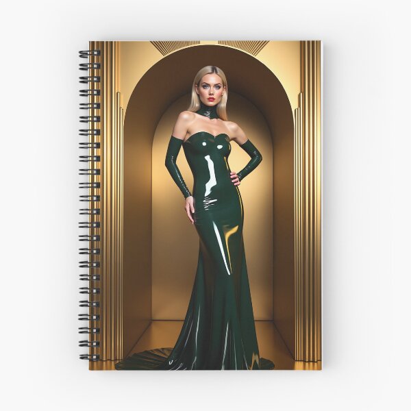 Item preview, Latex Dress Green Glossy Fashion Look Wall Art designed and sold by Magic-Reality.