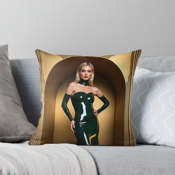 Item preview, Latex Dress Green Glossy Fashion Look Wall Art designed and sold by Magic-Reality.