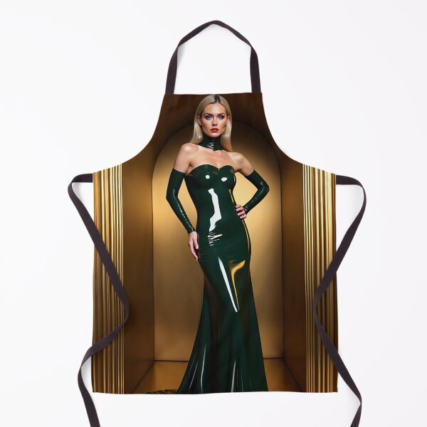 Item preview, Latex Dress Green Glossy Fashion Look Wall Art designed and sold by Magic-Reality.
