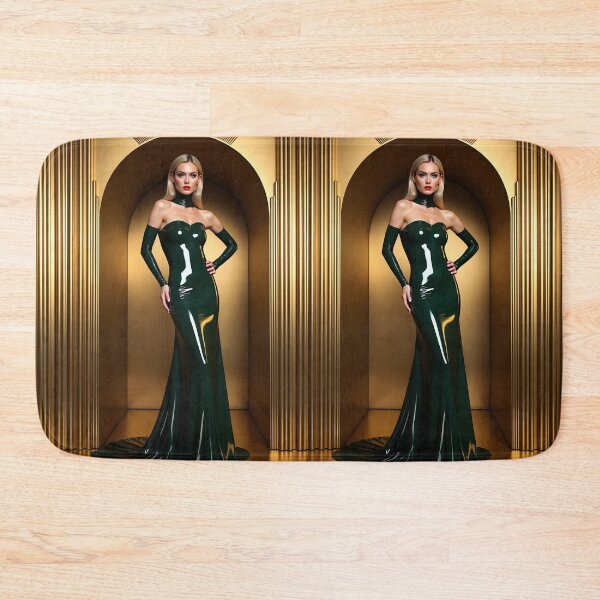 Item preview, Latex Dress Green Glossy Fashion Look Wall Art designed and sold by Magic-Reality.