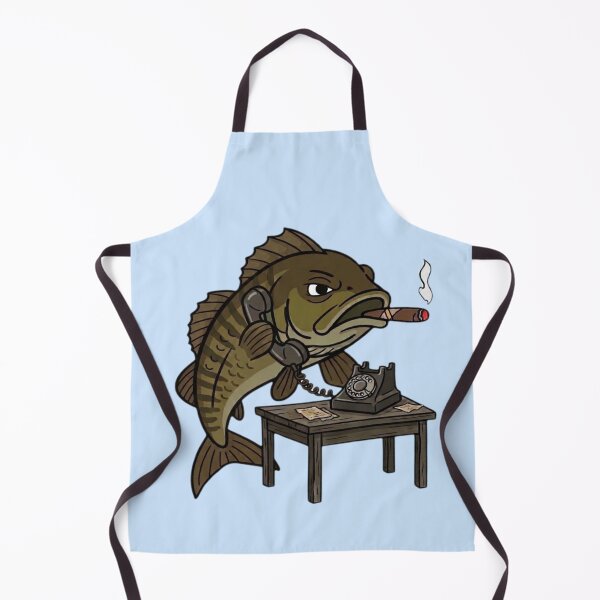Item preview, Bass Fish Running a Business - Cigar and Telephone designed and sold by Stefanrajzer.
