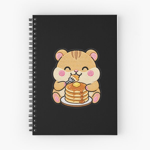 Item preview, Cute Hamster Eating Pancakes Kawaii Embroidery Patch designed and sold by ColorSplash123.