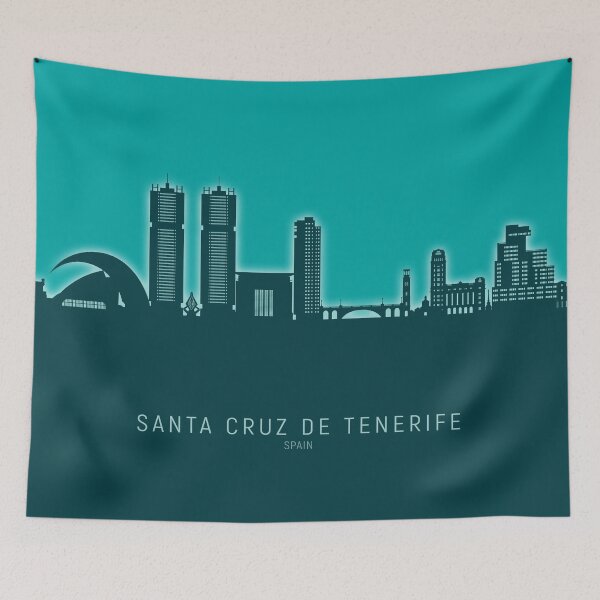 Item preview, Santa Cruz de Tenerife Spain Skyline designed and sold by ArtPrints.