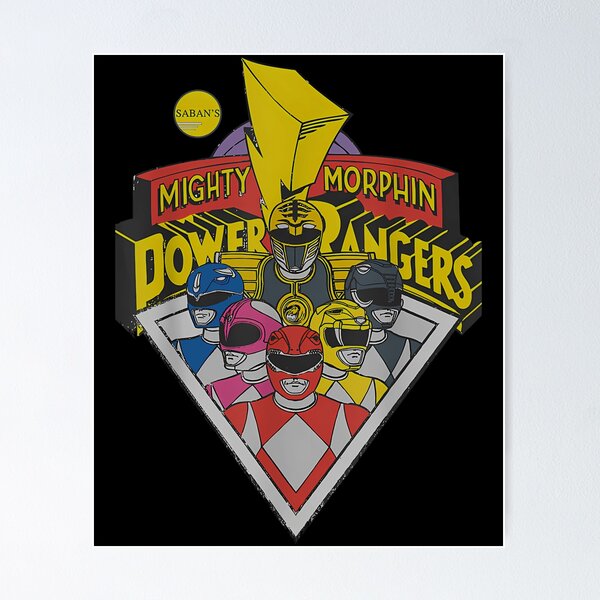 Item preview, Power Rangers Logo Group Retro Graphic Logo designed and sold by ZenSpiritArt.