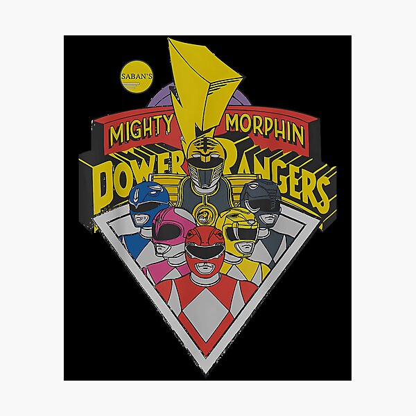 Item preview, Power Rangers Logo Group Retro Graphic Logo designed and sold by ZenSpiritArt.