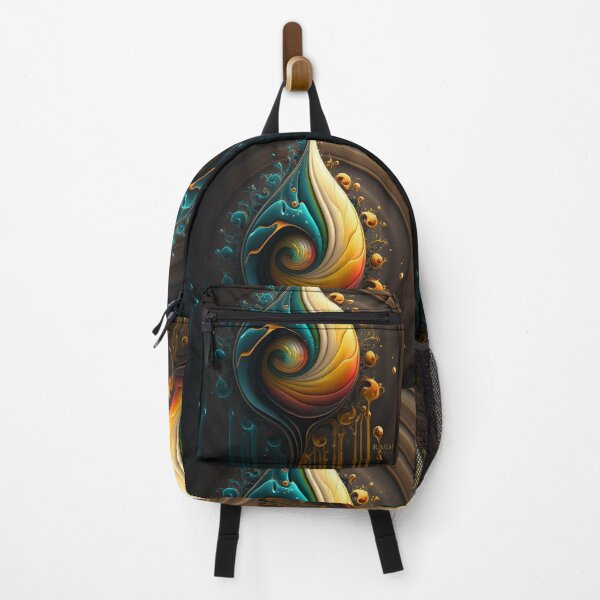 Item preview, Deep Teal and Amber Drop on Brown designed and sold by RAGANADesign.