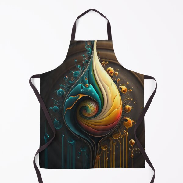 Item preview, Deep Teal and Amber Drop on Brown designed and sold by RAGANADesign.