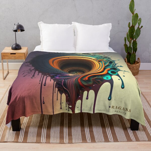 Item preview, Dark Spiral Vortex on Sunset Peach designed and sold by RAGANADesign.