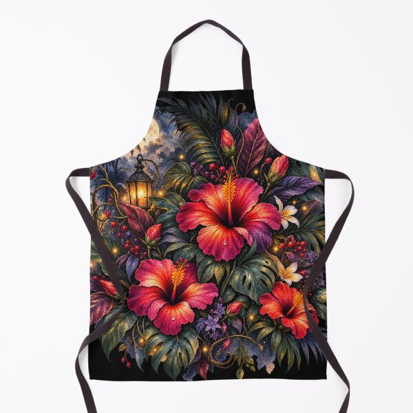 Item preview, Midnight Garden Hibiscus | Nocturnal Tropical Floral Art | Dark Botanical Watercolor designed and sold by IamNolmo.