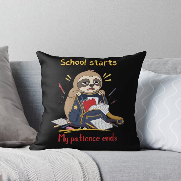 Item preview, School Starts My Patience Ends Funny Back to School Sloth designed and sold by T-version.