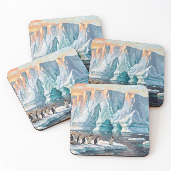 Item preview, Antarctic Iceberg Under the Midnight Sun designed and sold by RedPeaStudio.