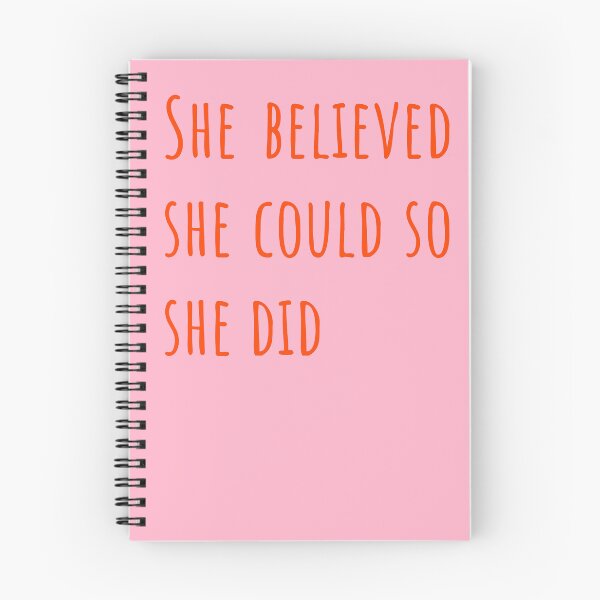 Item preview, She Believed She Could So She Did Orange Minimalist Quote designed and sold by Creations by lyne.