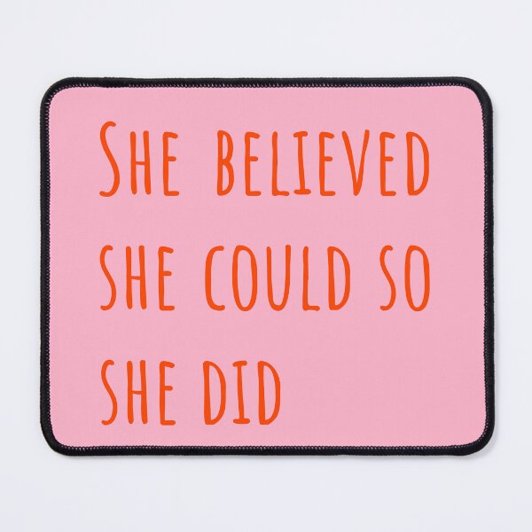 Item preview, She Believed She Could So She Did Orange Minimalist Quote designed and sold by Creations by lyne.