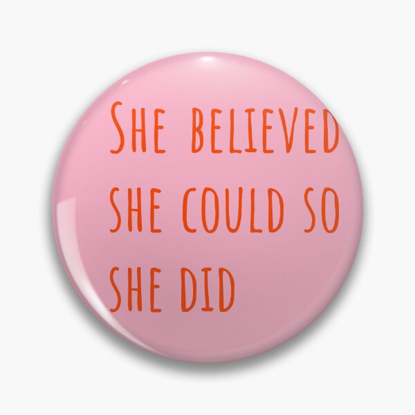 Item preview, She Believed She Could So She Did Orange Minimalist Quote designed and sold by Creations by lyne.