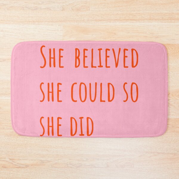 Item preview, She Believed She Could So She Did Orange Minimalist Quote designed and sold by Creations by lyne.
